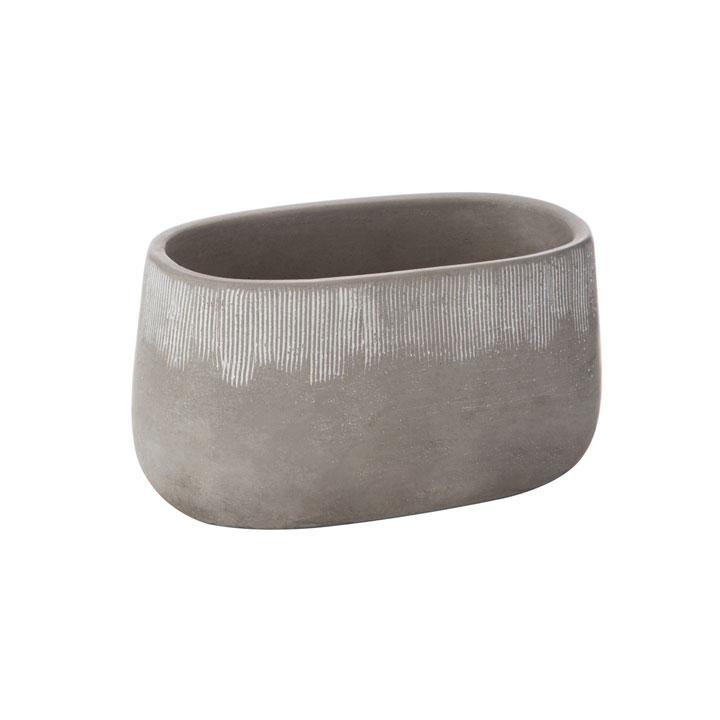 Cache pot Stries en ciment 20 cm Cache pot Stries en ciment