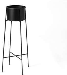 Cache pot sur pied en métal noir H.84cm AILLEURS