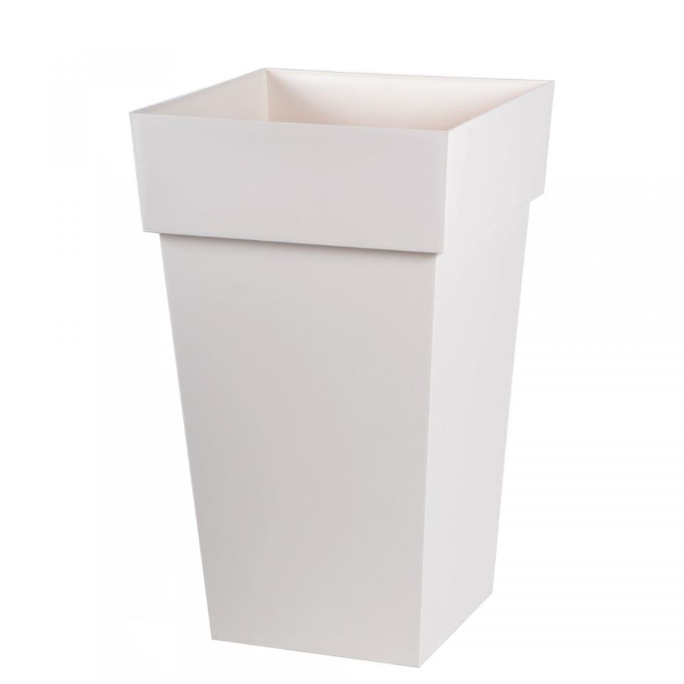 Toscane Cache-pot allongé blanc en plastique H65xL