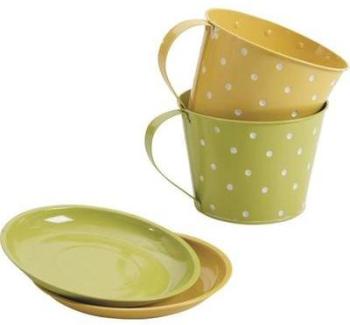 Tasse+coupelle aimanté Ø 17,5 cm Jaune
