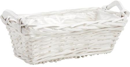 Jardinière éclisse blanche doublé 35 cm