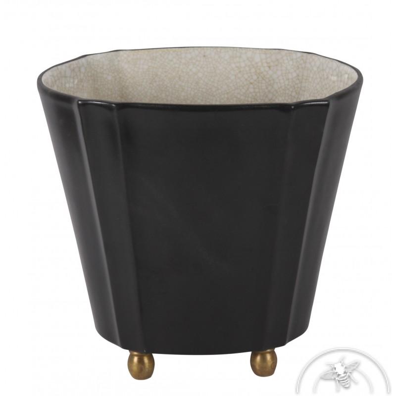 Cache pot noir Eden