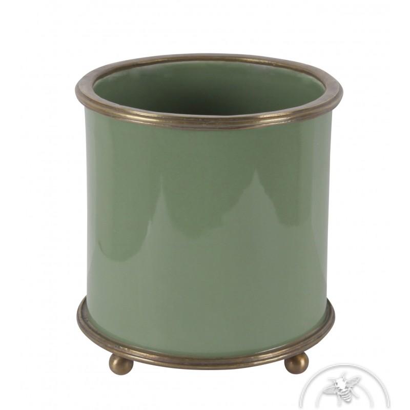 Cache pot rond vert deau Eden