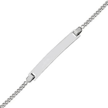 Gourmette bébé diamantée (or blanc 18ct)