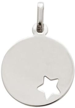 Médaille étoile ajourée (or blanc 9ct)