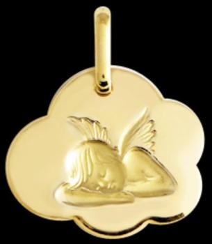 Médaille Ange nuage (or jaune 18ct)