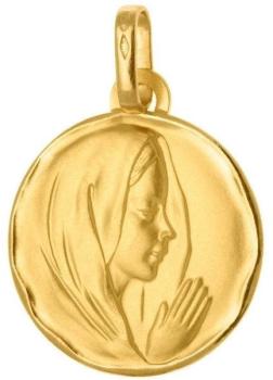 Médaille Vierge profil ronde (or jaune 18ct)