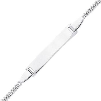 Gourmette bébé diamantée (or blanc 18ct)