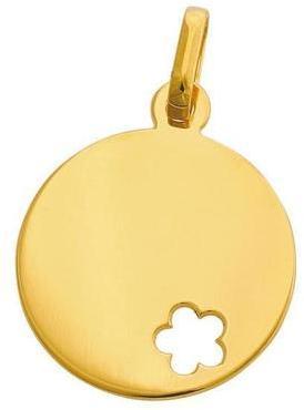 Médaille fleur ajourée (or jaune 9ct)