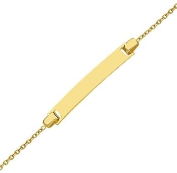 Gourmette bébé forçat diamanté (or jaune 18ct)