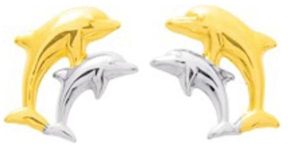 Boucles doreilles Dauphins - Vis (or jaune 18ct)