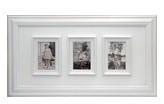 Cadre photo multivues en bois blanc pour 3 photos