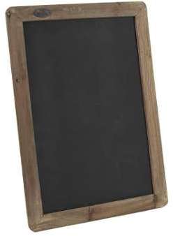 Tableau mural ardoise noire en bois vieilli (avec