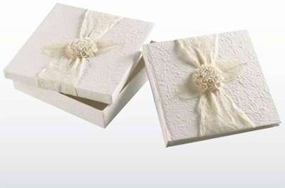 Coffret album photo mariage Roses blanches carré