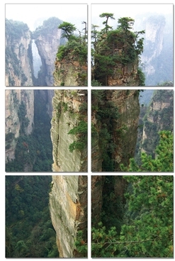 Cadre imprimé 6 photos - L. 120 cm - Montagne