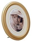 Cadre photo oval doré mat