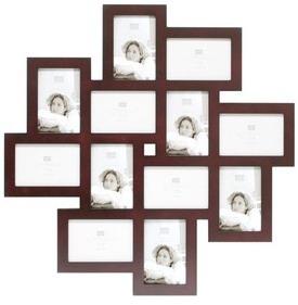 Cadre pele mele BRUN pour 12 photos 10x15 Cadre pele mele BRUN pour