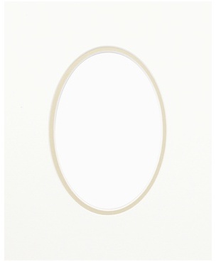 Passe-partout Double Ovale 24x30 cm ouverture 13x1