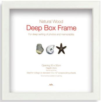Cadre photo Box Frame 30x30cm blanc large