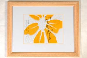 Cadre céruse jaune orangé