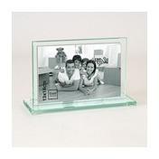 Cadre photo en verre avec socle pour 2 photos rect