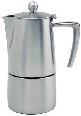 Cafetière italienne en inox brossé Torino 6 tasses Cafetière italienne en inox