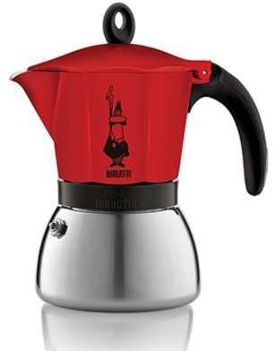 Cafetière italienne Moka Induction rouge 3 tasses Bialetti Cafetière italienne Moka Induction