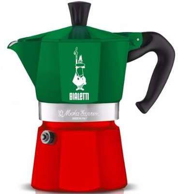 Cafetière Bialetti drapeau italien 3 Tasses Cafetière Bialetti drapeau