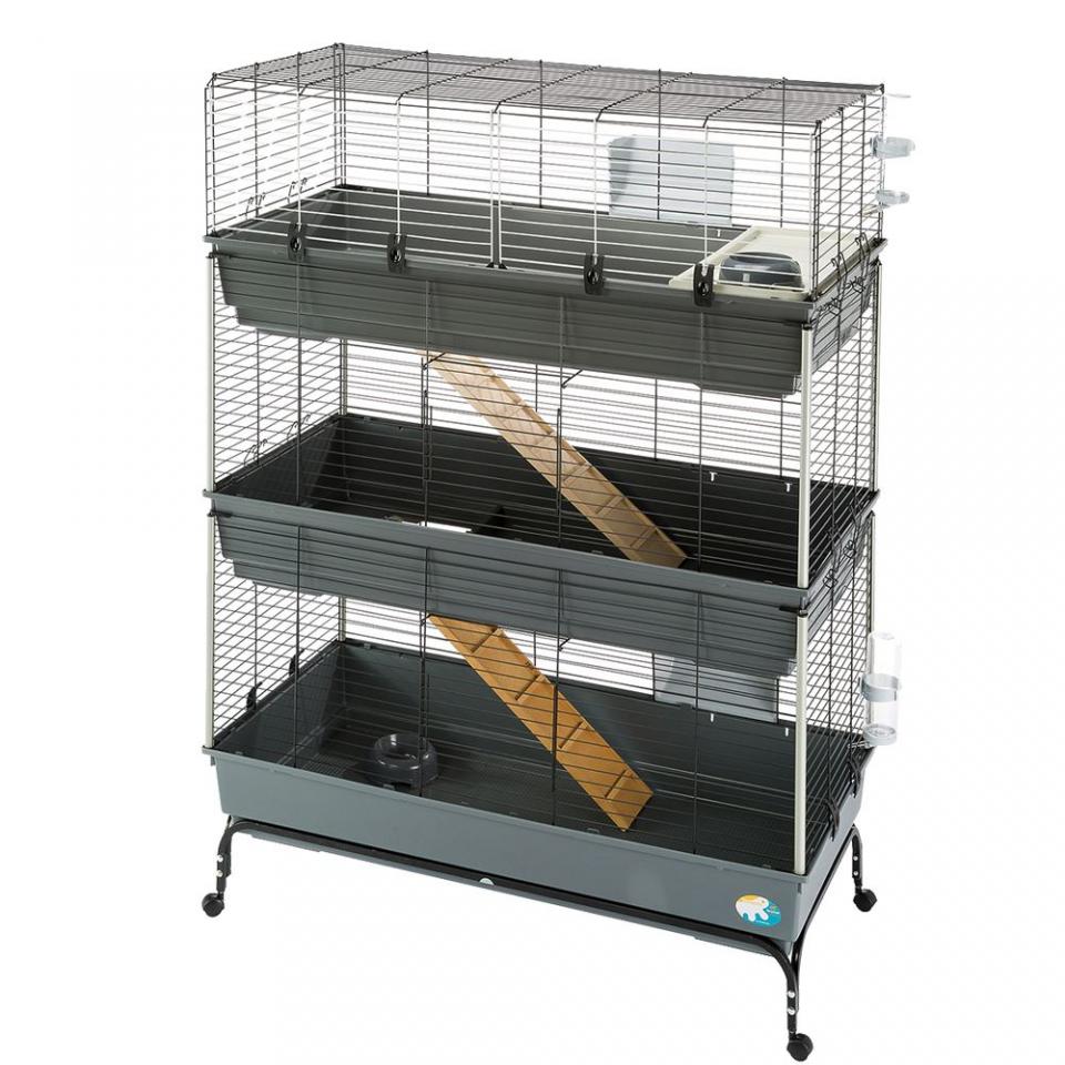 Cage Vital 120 à 3 niveaux pour lapin et rongeur -