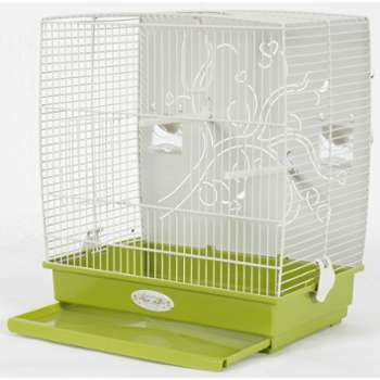 Cage à oiseaux arabesque adèle verte L 40 x l 31 x Cage à oiseaux arabesque adèle
