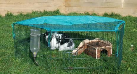 ENCLOS POUR TORTUE EN METAL AVEC TOIT SOLAIRE