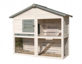 CLAPIER DOUBLE POUR LAPINS EN BOIS Ã - 40% !