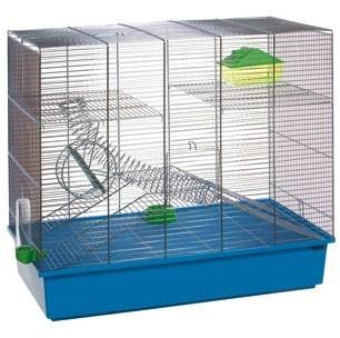 Cage bleue à étages Spiral pour rongeurs
