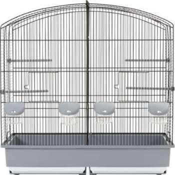 Cage à oiseaux Family 6 noire et grise Cage à oiseaux Family 6 noire