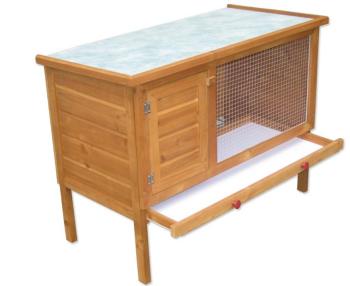 Cage pour Lapins, Clapier en bois avec porte et ti