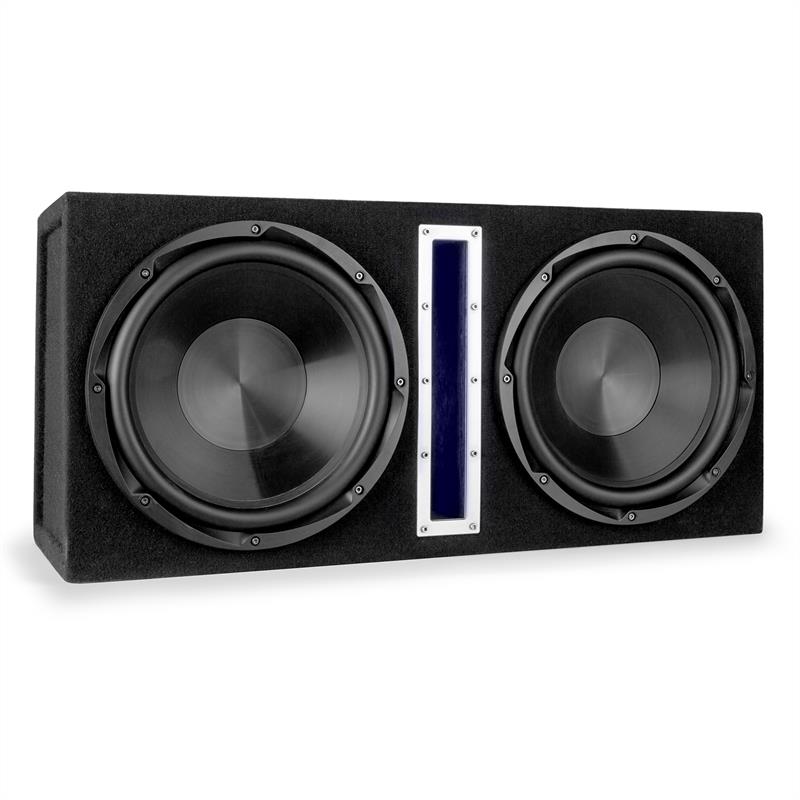 Auna Basswaver X12L subwoofer auto actif 2x30cm (1