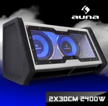 Double Subwoofer auto caisson de basses 2x 30cm Double Subwoofer auto caisson