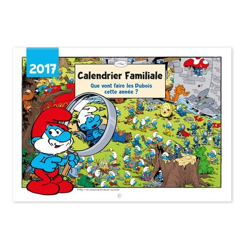 Calendrier familial Schtroumpfs