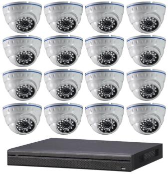 Kit vidéo-surveillance 16 caméras dômes IP FULL HD