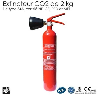 Extincteur CO2 2kg B NF