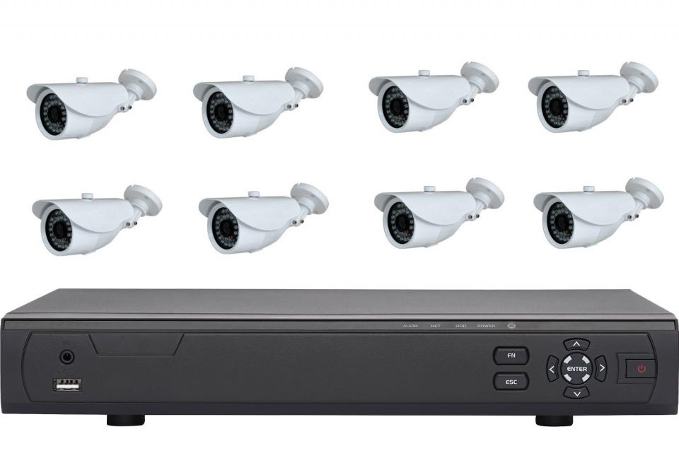 Kit vidéo-surveillance 8 caméras extérieur AHD 720