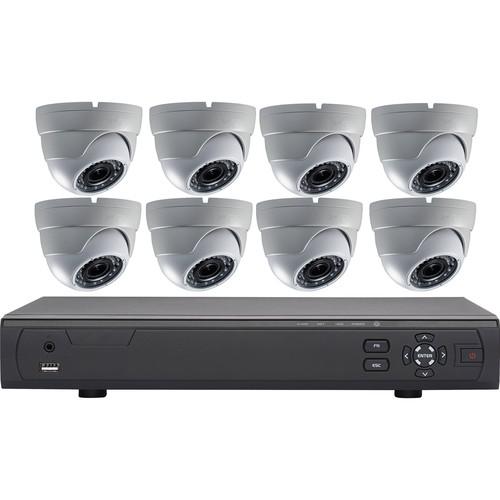 Kit vidéo-surveillance 8 caméras dôme intérieur +