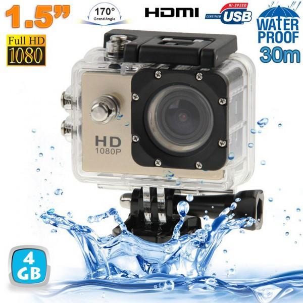 Caméra sport étanche 30m caméra action Full HD 108