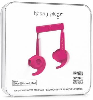 Écouteurs Happy Plugs Sport MFI Cerise