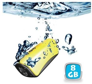 Camera sport HD 720p étanche jaune USB Micro SD 8