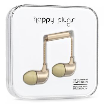 Écouteurs Happy Plugs In-Ear Deluxe Champagne