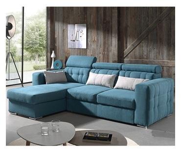 Canapé d angle convertible bleu en tissu MIDNIGHT (10 Canapé d angle convertible