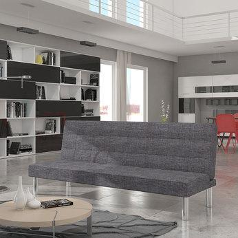 Banquette clic-clac gris en tissu BASIC 5