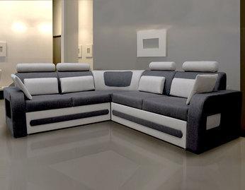 Canapé dangle convertible en tissu gris avec coff