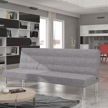 Banquette clic-clac gris en tissu BASIC 7